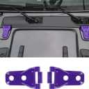 Hood Hinge Cover Decoration Trim Exterior Cover Kit Fit for 2018-2025 Jeep Wrangler JL JLU & Gladiator JT(Purple)
