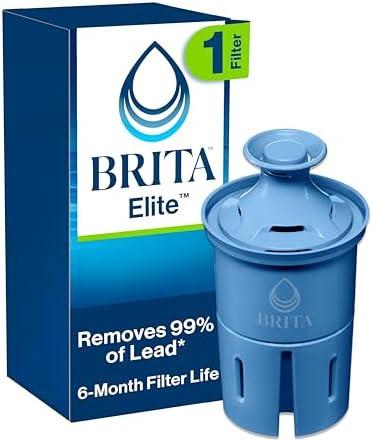 Brita Elite Water Filter Replacement for Pitchers and Dispensers, BPA-Free, Reduces 99% of Lead, Lasts Six Months or 120 Gallons, Includes 1 Pitcher Replacement Filter Pack of 12