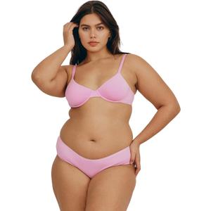 Organic Basics Women's Core Unlined Wired Demi Bra (34DD, Petal Pink)