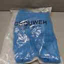 2025 Fall Cropped Sweater for Women Off The Shoulder Pullover Fluffy Knit Fashion Crop Top Holes Design (Blue)