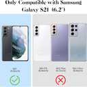 PELEPUES Shockproof Case for Samsung Galaxy S21 5G, [Built-in Camera Cover] Military Grade Phone Case Cover with Embedded Metal Ring Stand Kickstand [Support Magnetic Car Holder] for S21, Purple