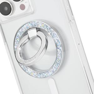 Case-Mate Magnetic Phone Ring Holder & iPhone MagSafe Stand - Removable MagSafe Phone Holder for Hand - Thin Collapsible Grip Ring for iPhone 17 Pro Max/16 Pro Max/15/14/13/12/Pixel 10 - Twinkle Disco