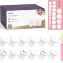 Nuliie 12PCS Flange Inserts 17/ 19/ 21mm for 24mm Flange/ Shield of Most Pumps, BPA Free Flange Sizing Kit, Compatible with Momcozy/ Elvie/ Spectra/ Bellababy/ TSRETE/ Nuliie Breast Pumps
