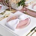 Sharp Collection Rose Translucent 10" Dinner Plates, 110 pcs