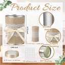 6 Pcs Farmhouse Metal Flower Vase with Bow Vase Wedding Decor Bulk Rustic DIY Vases 4.7 x 3 Inch Galvanized Metal Vases for Bridal Shower Wedding Birthday Home Kitchen