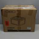 Storage Bins with Lids, 9 Pack Plastic Storage Containers with Magnetic Door, 19 Qt Stackable Clear Storage Box for Home, Office Organizing