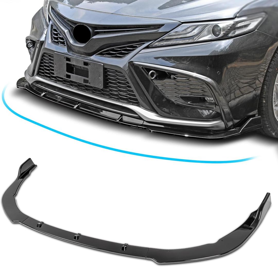 Archaic Front Bumper Lip Spoiler Compatible for 2018 2019 2020 Toyota Camry Sport [SE,XSE,TRD,SE Nightshade], Splitter Under Chin Spoiler Body Kit Camry Accessories
