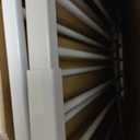 keny 29"-42.5" Baby Gate for Stairs, Auto Close Safety Dog Gate, Pressure Mounted Easy Walk Through Pet Gate for Doorways, Durable Stair Gate, 30" Tall, White