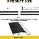 DoubleFill 3" Roll up Garage Brush Seal for Top, 16ft Long Heavy Duty Seal Nylon Brush with Aluminum Track for 2 Garage Doors up to 8' No-Drill 45deg Holder for Commercial, Corrugated, Sliding Barn