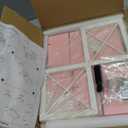 Jolitac Wood Desktop Shelf, Desktop Organizer Office Storage Rack Adjustable Wood Display Shelf 3 Tier Storage Display Rack Office Decor Stand Shelves with Metal Frame (Pink)