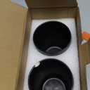 Matte Black Toothbrush Holders for Bathrooms - 2 Cups Ceramic Toothbrush Toothpaste Holders Set, Black Bathroom Tumbler Cups Reusable Toothbrush Cup Black Mouthwash Cup, Bathroom Counter Organizer