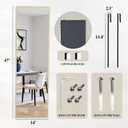 DUMOS 47"x14" Full Length Door Mirror, Full Body Mirror, Gold