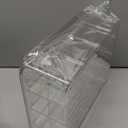 Socks Underwear Drawer Organzier Dividers, 16 Compartment Removable Divided Plastic Storage Bin with Lid, Storage Organizer for Scarves Ties Bras, Clear Dresser Drawer Organizers (Large-16 Grids)