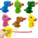 6 Pack Dinosaur Tongue Out Toys, Novelty Squeeze Toys for Kids Boys Girls, Birthday Gifts, Easter Egg Fillers, Easter Basket Essentials Stuffers