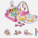 Fisher-Price Baby Playmat Deluxe Kick & Play Piano Gym for Learning & 2 Maracas Soft Rattles for Newborn to Toddler Play Ages 0+ Months