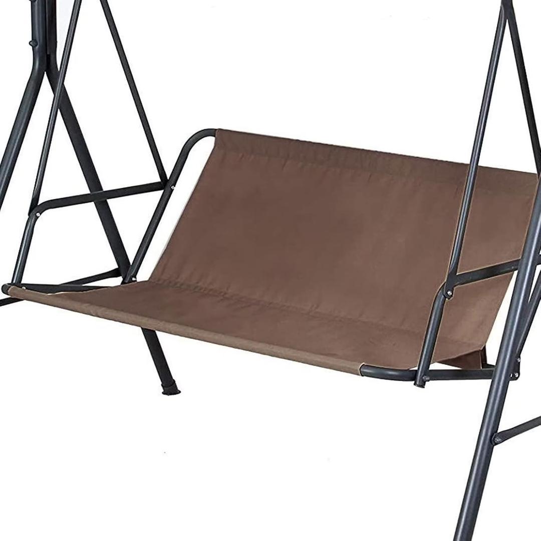 Swing Seat Cover Replacement, 600D Thickened Oxford Waterproof Chair Bench Replacement Cover Outdoor Swing Cushion Cover for 2/3 Seat Patio Garden Swing Chair(Coffee, XXL - 58.3x19.7x19.7in)