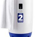 PureClean Towel Warmer Bucket, Portable Blanket Heater for Bathroom and Spa, Customizable Fragrance, Auto Shut-Off, Fits 2 Large Towels, Blankets and Bathrobes, LED Display, Adjustable Timer, Blue