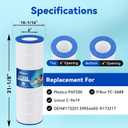 CC200 Pool Filter Cartridge, Compatible with Pentair Clean & Clear 200, Replaces Pentair R173217, Pleatco PAP200, Unicel C-9419, Filbur FC-0688, 200 sq.ft
