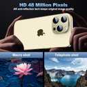 7 x [2 Pack] for iPhone 14 Pro/Pro Max Camera Lens Protector, Military Grade 9H Tempered Glass, Premium Metal FLAT Covering Design, Anti-Fingerprint Technology, Ultra HD Photography, Gold