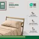 THREAD SPREAD 100% Organic Cotton Sheets Twin Size - 3 PC Organic Cotton Twin Size Percale Weave Sheet Set, Soft, Cooling, Crisp & Breathable, 16" Deep Pocket Bedding Set for Dorm Room - Taupe
