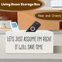 2 x Boss's Day Gifts, Funny Desk Pen Holder Boss Gifts for Women, Let's Just Assume I'm Right Wooden Pen Pencil Holder Organizer for Office Desk Accessories