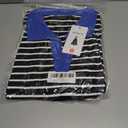 ZESICA Womens Striped Long Sleeve Tops Oversized Sweatshirt V Neck Loose Fit Tunic Tops Spring Casual Blouses (Black, S)