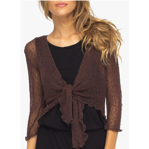 Back From Bali Womens Sheer Shrug Cardigan Lightweight Knit S