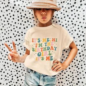 Birthday Girl Shirt Its Me Hi Im The Birthday Girl Its Me Kids Birthday Party Tshirt Girls Bday Outfits Tops, Size 140