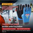 Electrician Gloves 1000V High Voltage,ASTM D120 Certified & Double Insulated Electrical Gloves,Rubber Safety Work Gloves (Blue,Large)