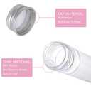WOPPLXY 50 Pcs 65 ML Plastic Test Tubes with Caps, Plastic Candy Tubes with Screw Caps, Clear Bath Salt Tubes, Gumball Tube for Candy Bath Salts Spices Beads and Wedding Party Christmas Home Dcor