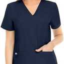 COMENII Scrubs for Women, 3 Pocket V-Neck Tailored Fit Workwear, Anti-Wrinkle Medical Scrub Tops Women
