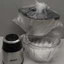 GANIZA Food Processors, Electric Food Chopper with Meat Grinder & Vegetable Chopper - 2 Bowls (8 Cup+8 Cup) with Powerful 450W Copper Motor - Includes 2 Sets of Bi-Level Blades for Fruits/Meat/Nuts (Black)