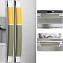 MRKG Refrigerator Door Handle Covers, Set of 4, Washable Without Fading or Cracking, Keep Your Kitchen Appliance Clean from Smudges, Drips, Food Stains, Oil (Yellow/Green)