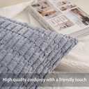 Aegero Pack of 2 Corduroy Decorative Throw Pillow Covers 12x20 InchSoft Boho Striped Pillow Covers Modern Farmhouse Home Decor for Sofa Living Room Couch BedLight Grey