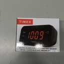 Timex Alarm Clock with Large Display, Digital Alarm Clock for Bedroom Includes 120V Universal Power Adapter, Black