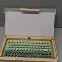 Mini Bluetooth Keyboard, 84-Key Retro Typewriter, Wireless Compact Keyboard, Compatible with Windows Laptops, Desktops, Mac, Computer Keyboards,Tablets (Green Color)