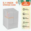 Foam Pit Blocks Foam Padding Sponge Pit Cubes Sponge Blocks for Amusement Park Gymnastics Freerunning and Parkour Courses - 48PCS 5" x 5" x 5" (Light Gray)