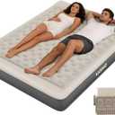 KASIMO Air Mattress Queen with Built-in Battery Powered Removable Pump, TPU Blow Up Mattress with Pillow, Strong Support All Night, No Lost Air,Compact Inflatable Air Bed for Home Guests Camping