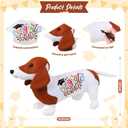 Blank Dachshund with Graduation Cap Toys Autograph Stuffed Dog Class of 2026 Graduated Plush Stuffed Teddy Animal Dog for Graduation Day Gift(Dachshund)