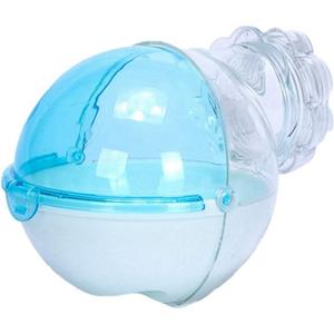 Hamster Bathroom Small Animal Sand Bath Container Removable Iron Wire Acrylic Cage Accessories Suitable for Gerbil Syrian Hamster Mouse (Blue)
