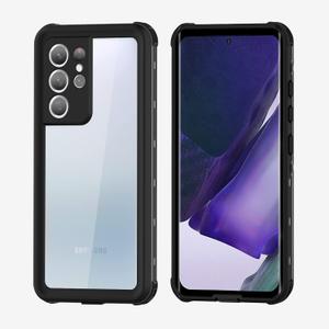 Waterproof Case for Samsung Galaxy S21 Ultra, IP68 Waterproof Dustproof Shockproof Case with Built-in Screen&Camera Protector, Full Body Protective Durable Cover for Samsung Galaxy S21 Ultra (Black)