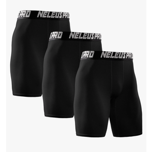 NELEUS Men's 3 Pack Performance Compression Shorts XL