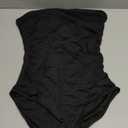 Holipick Women Tummy Control One Piece Swimsuits Strapless Bandeau Bathing Suits Slimming Halter Swimwear, S