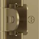Amerock BPR8704BBZ | Cabinet Hinge | 1/2 in (13 mm) Overlay Double Demountable | Golden Champagne | Kitchen Cabinet Door Hinge | 1 Pair/2 Pack | Functional Hardware