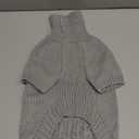 EXPAWLORER Dog Sweater - Fleece Pullover Knitwear with Leash Hole, Turtleneck Fall Dog Holiday Clothes with Reflective Yarn for Small Medium Dogs Puppy, Grey M