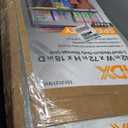 Huuger 5 Tier Bookshelf, Display Bookshelf with 10 Open Shelves and Raised Baffle, 47.2 Inch Straight Wide Bookcase with Metal Frame and Wooden Board, Adjustable Feet, White