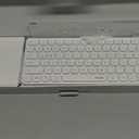 Rapoo 9010M Multi-Device Keyboard and Mouse Combo, 2.4GHz/Bluetooth 5.0/4.0 Wireless Keyboard & Mouse Set for Windows/Mac/Linux/Chrome, Support 4 Devices, Low-Profile Silent Click, Battery Powered (White)