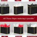 Offizon 12 Pcs Black&Gold Gift Bags, Paper Bags with Tissue Paper (4 Small 6", 4 Medium 8.7", 4 Large 12.6"), Party Favor Bags with Handles for Birthdays and Holidays