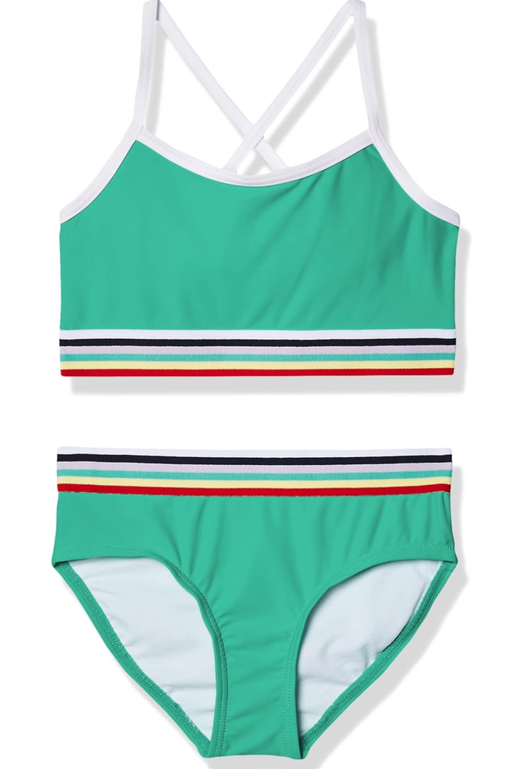Kanu Surf Girls' Tanya UPF 50+ Beach Sport Athletic Bikini Swimsuit 14