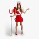 Spooktacular Creations Devil Costume for Kids, Child Angel and Devil Dress with Wings Headband for Halloween Role Play Party Size XL